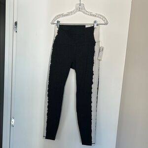 Grey and White Tie-Dye High-Rise 7/8 Workout Leggings